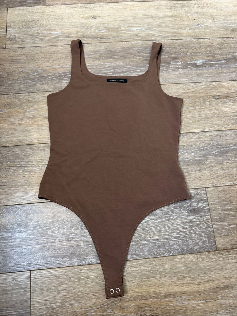 Banana Republic Brown Square Neckline Bodysuit Sz XS